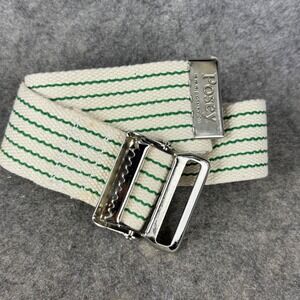 Posey 6556 Cotton Gait Belt Green Stripe Metal Buckle Patient Transfer 64 inch